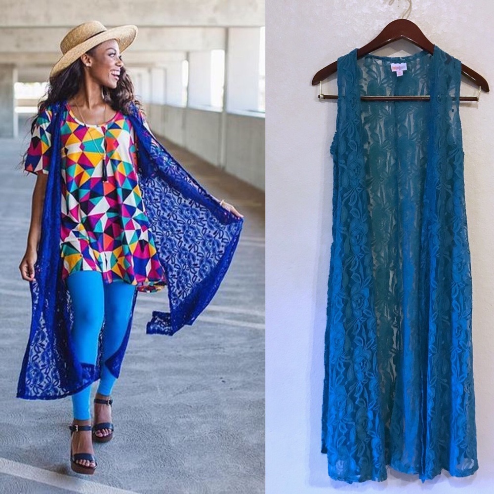 LuLaRoe | JOY Lace Duster vest LLR XS